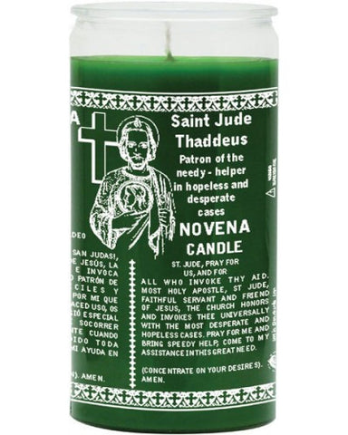 St Jude Green Candle - 1 Color 14 Day