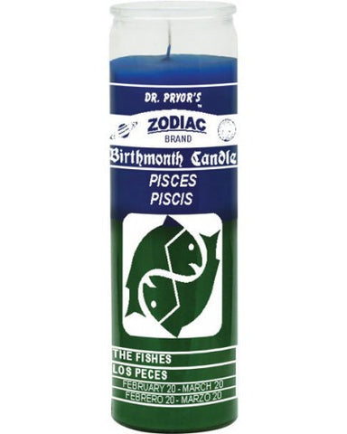 Pisces Blue/Green Candle