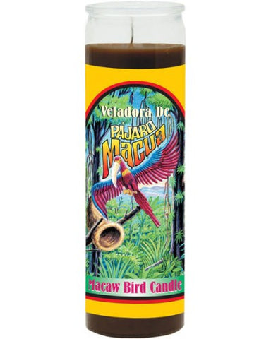 Macaw Bird Brown Candle - Scented Wax 7 Day