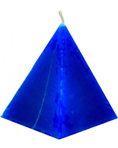 Pyramid Jasmine Blue Candle - Image