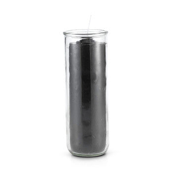 7 Day Pullout Glass Candle Black