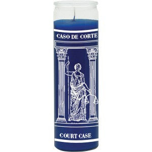 Court Case Blue Candle