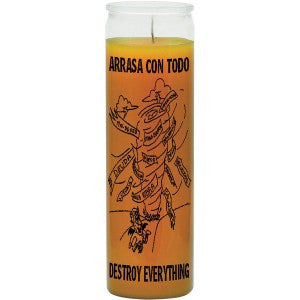 Destroy Everything Gold Candle
