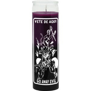 Go Away Evil- Purple/Black Candle