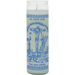 Just Judge White Candle