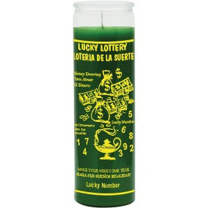 Lucky Lottery Green Candle