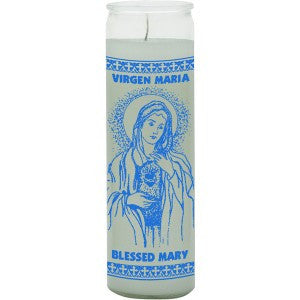 Blessed Mary White Candle