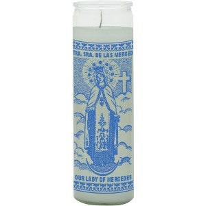 Our Lady Of Mercedes White Candle