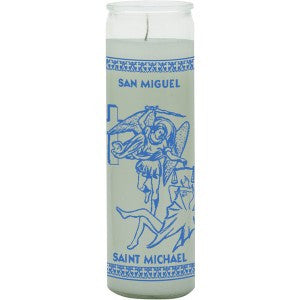 St Michael White Candle