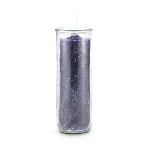 7 Day Pullout Glass Candle Purple