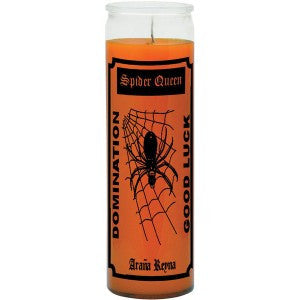 Spider Queen Orange Candle