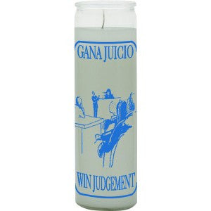 Win Judgement White Candle